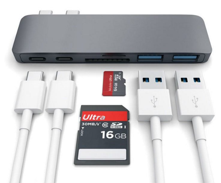 USB-C Hub with SD/TF Card Reader & PD Charging