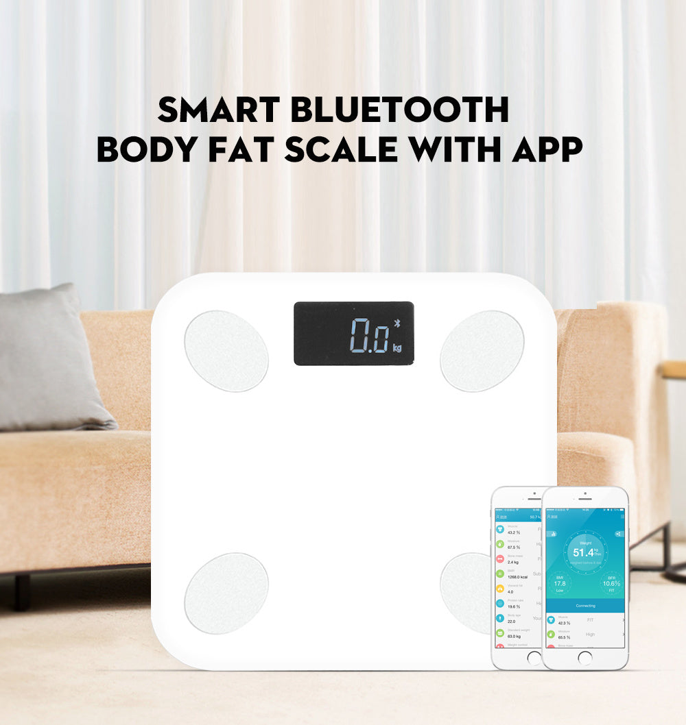 Smart Body Fat Scale with Bluetooth & BMI Analysis