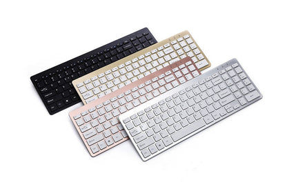 Silent Wireless Keyboard with Hand Rest - 2.4G USB