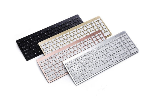 Silent Wireless Keyboard with Hand Rest - 2.4G USB