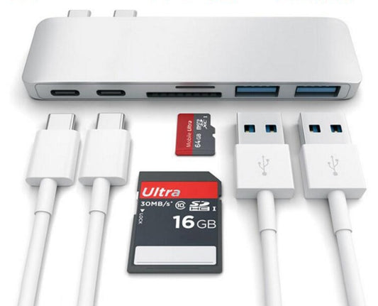 USB-C Hub with SD/TF Card Reader & PD Charging