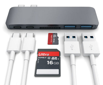 USB-C Hub with SD/TF Card Reader & PD Charging