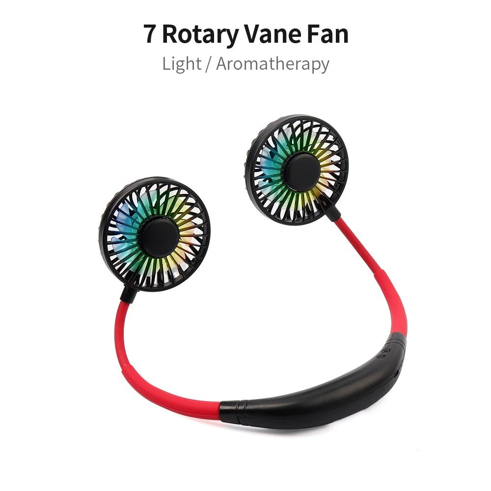 Portable Neck Fan - USB Rechargeable Hands-Free Cooling