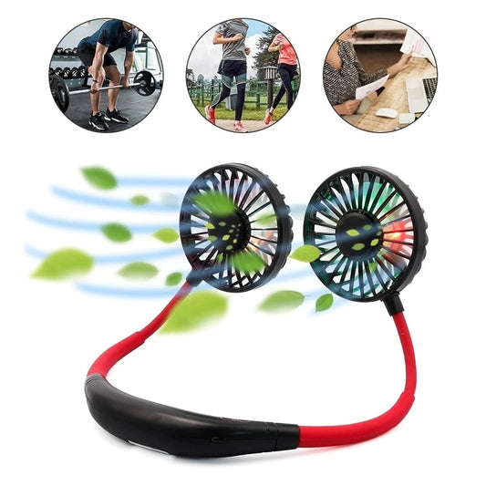 Portable Neck Fan - USB Rechargeable Hands-Free Cooling